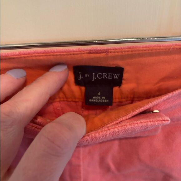 J. Crew Coral High Waist Scalloped Shorts - Picture 4 of 4